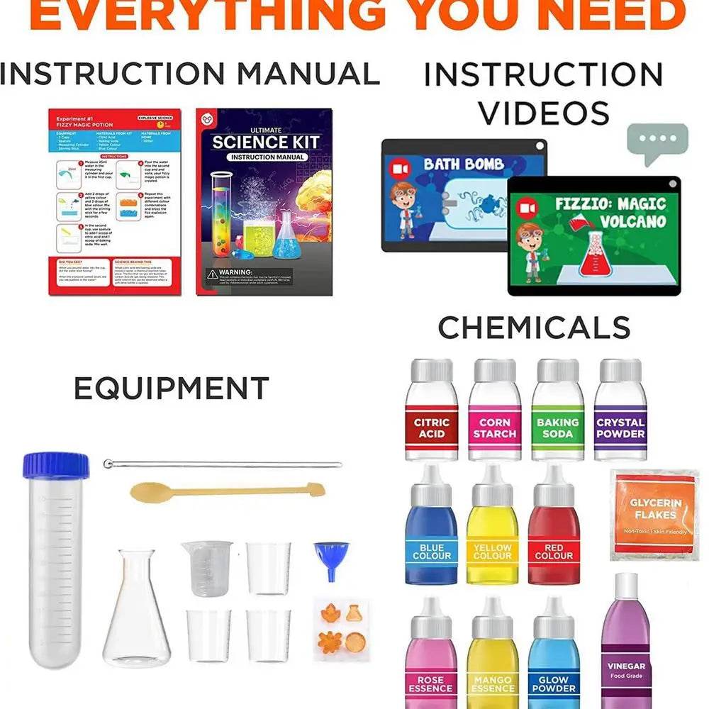 Kids Science Experiments Kid Science Chemistry Kit STEM Set - ToylandEU