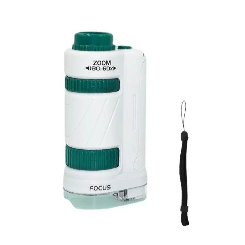 Kids Science Stem Toy Handheld Microscope Kit 60-180x with LED Light - ToylandEU