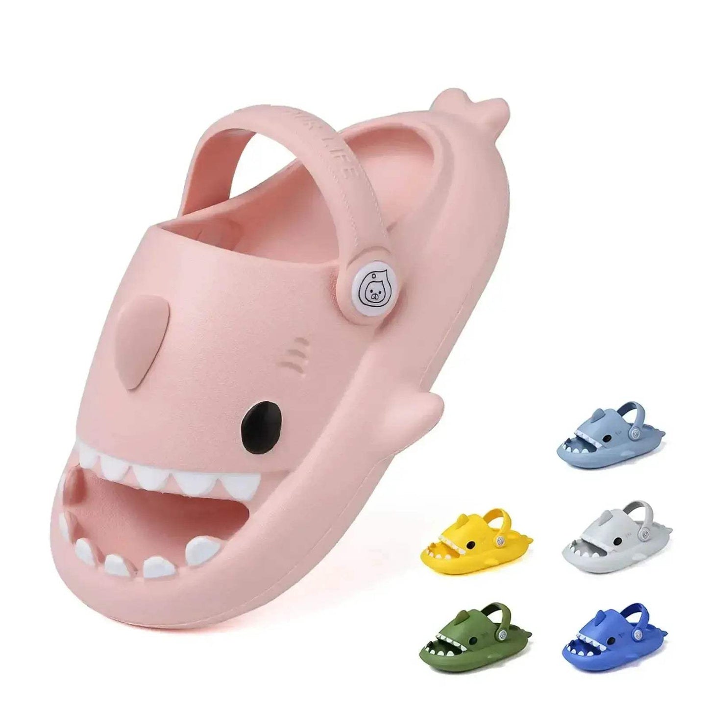 Kids Shark Slides Cushioned Beach Sandals For Toddlers - ToylandEU
