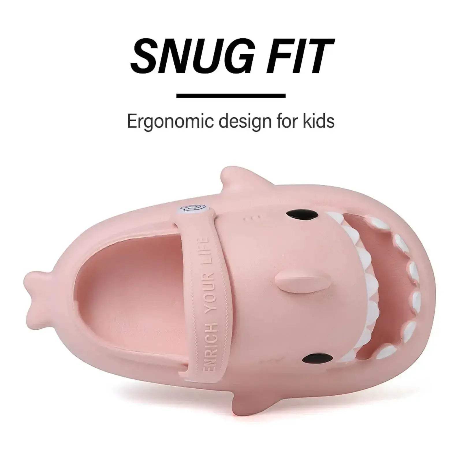 Kids Shark Slides Cushioned Beach Sandals For Toddlers - ToylandEU