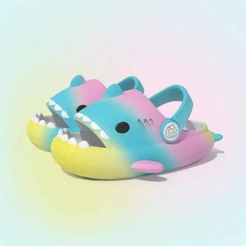 Kids Shark Slides Cushioned Beach Sandals For Toddlers - ToylandEU
