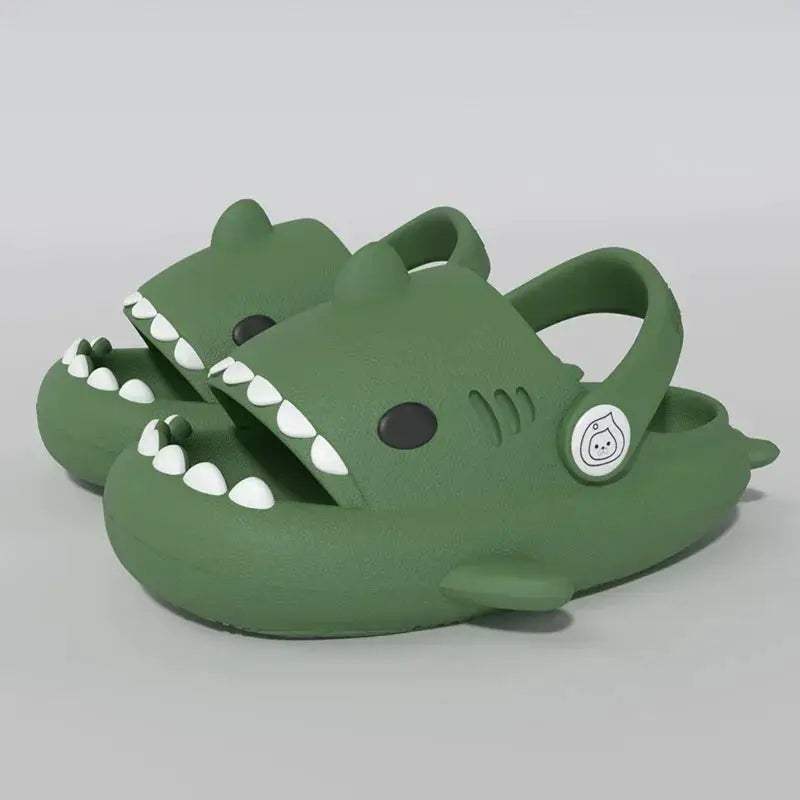 Kids Shark Slides Cushioned Beach Sandals For Toddlers - ToylandEU