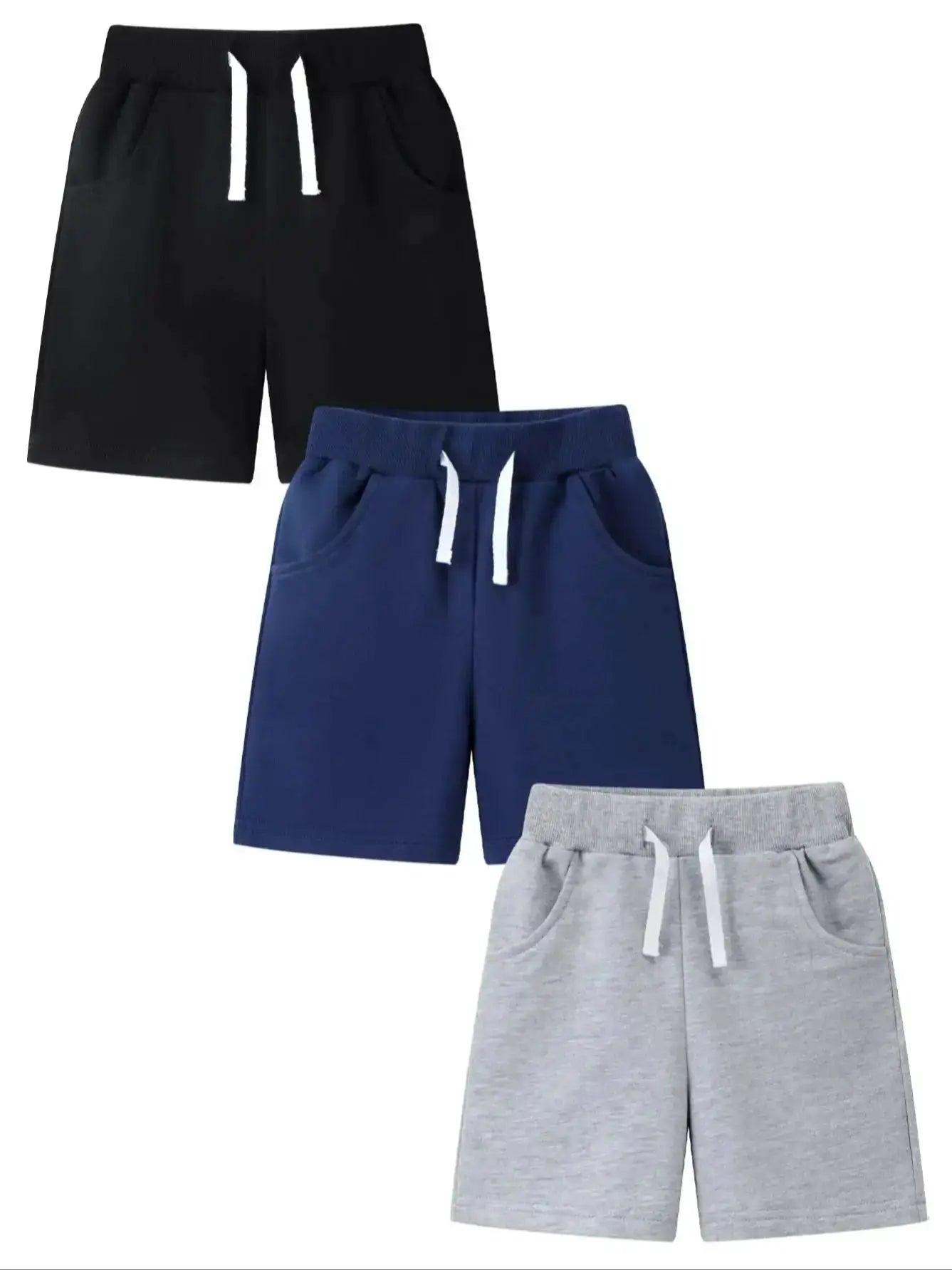  Kids Shorts For Boys Elastic Drawstring Three Pack -  ToylandEU™