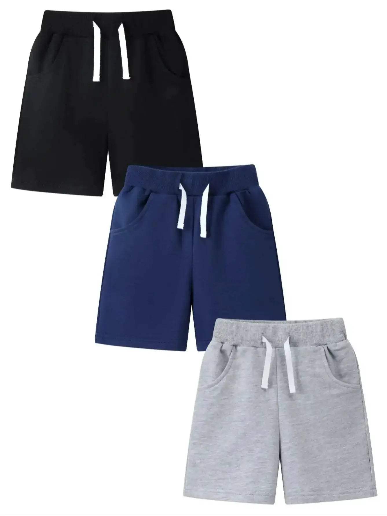  Kids Shorts For Boys Elastic Drawstring Three Pack -  ToylandEU™
