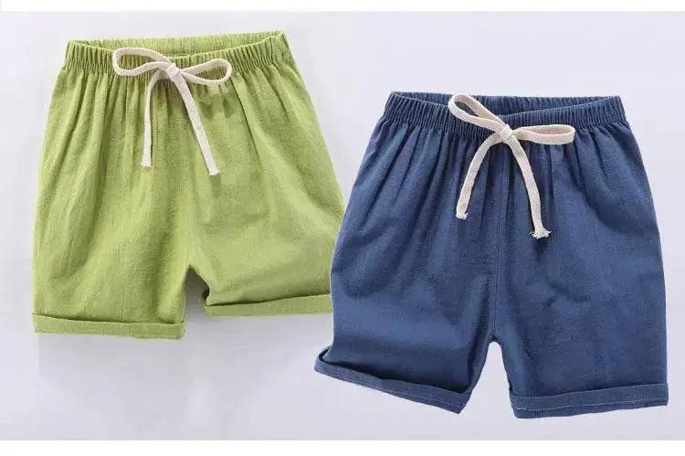  Kids Shorts For Boys Girls Cotton Linen Summer Sport Pants -  ToylandEU™
