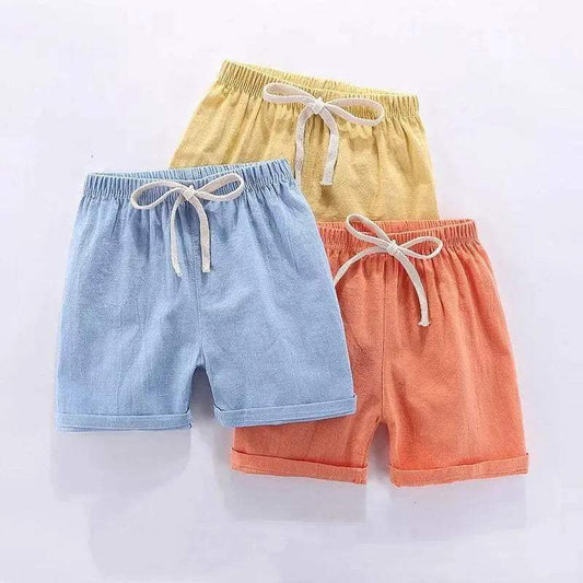  Kids Shorts For Boys Girls Cotton Linen Summer Sport Pants -  ToylandEU™