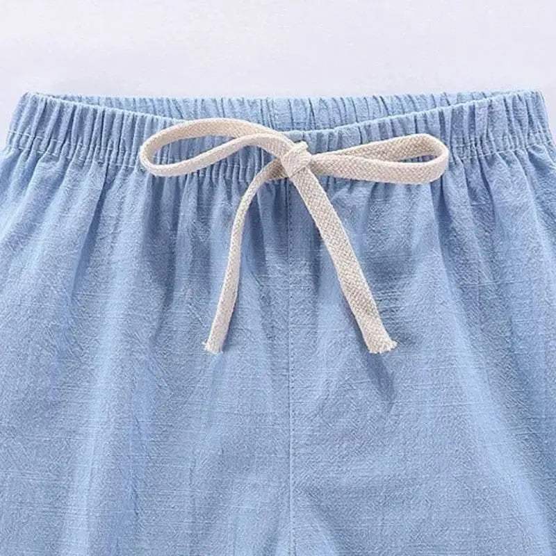 Kids Shorts For Boys Girls Cotton Linen Summer Thin Breathable 2024 - ToylandEU