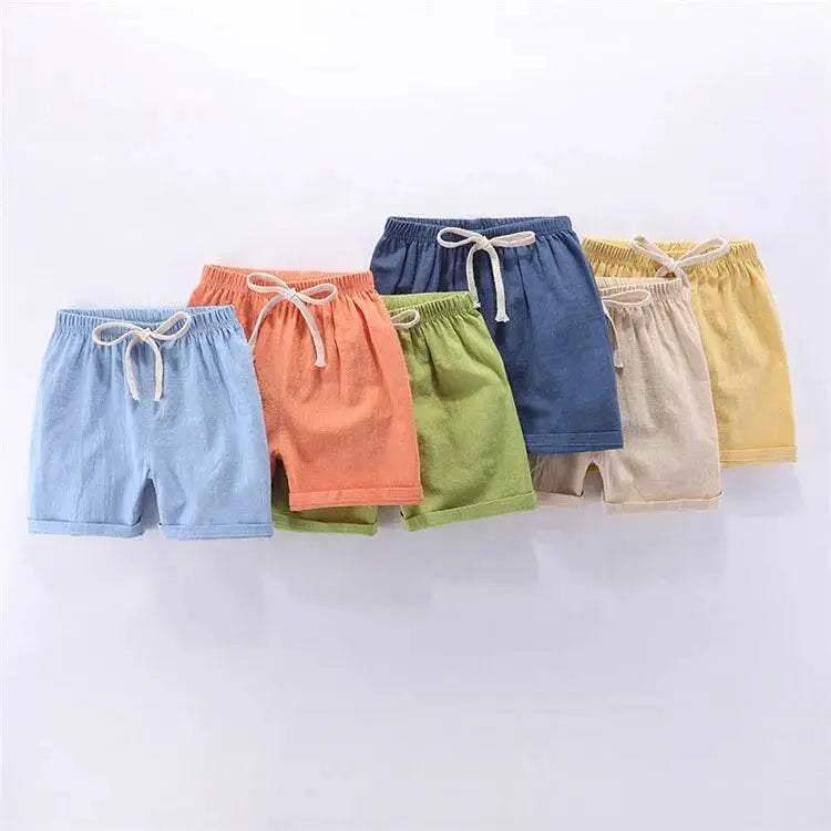 Kids Shorts For Boys Girls Cotton Linen Summer Thin Breathable 2024 - ToylandEU