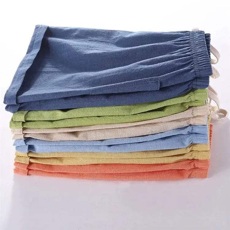 Kids Shorts For Boys Girls Cotton Linen Summer Thin Breathable 2024 - ToylandEU