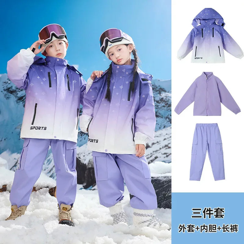Kids Ski Clothing Warm Waterproof Snow Suit For Winter Fun - ToylandEU