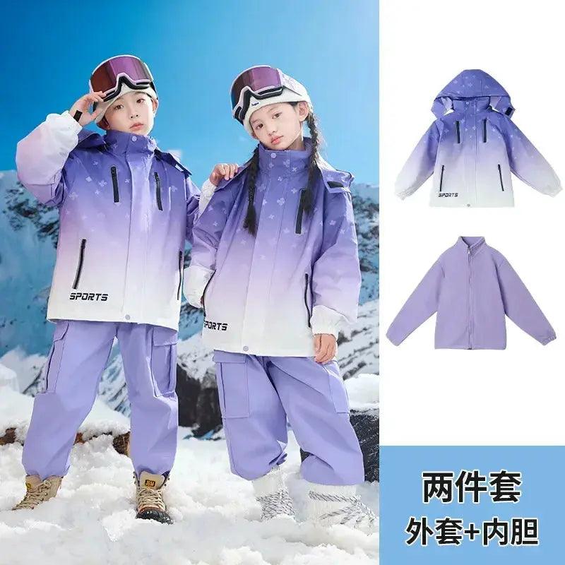 Kids Ski Clothing Waterproof Snow Suit Insulated Warm -  ToylandEU™