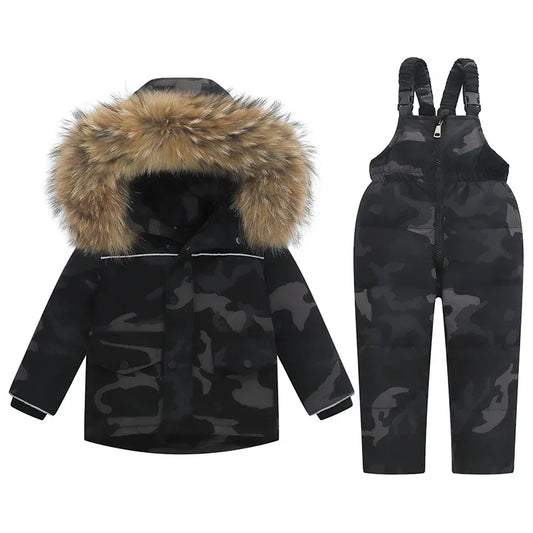 Kids Ski Jacket Set Thickened Winter Coat Two Piece - ToylandEU