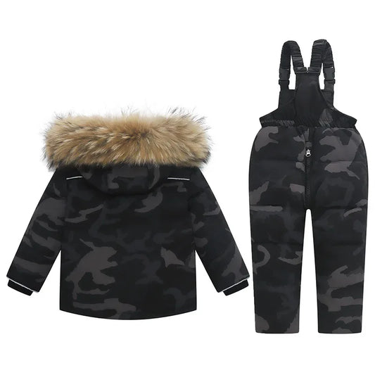 Kids Ski Jacket Set Thickened Winter Coat Two Piece - ToylandEU