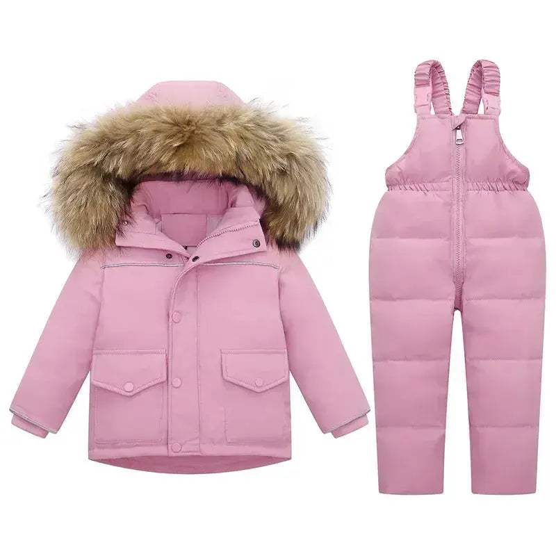Kids Ski Jacket Set Thickened Winter Coat Two Piece - ToylandEU