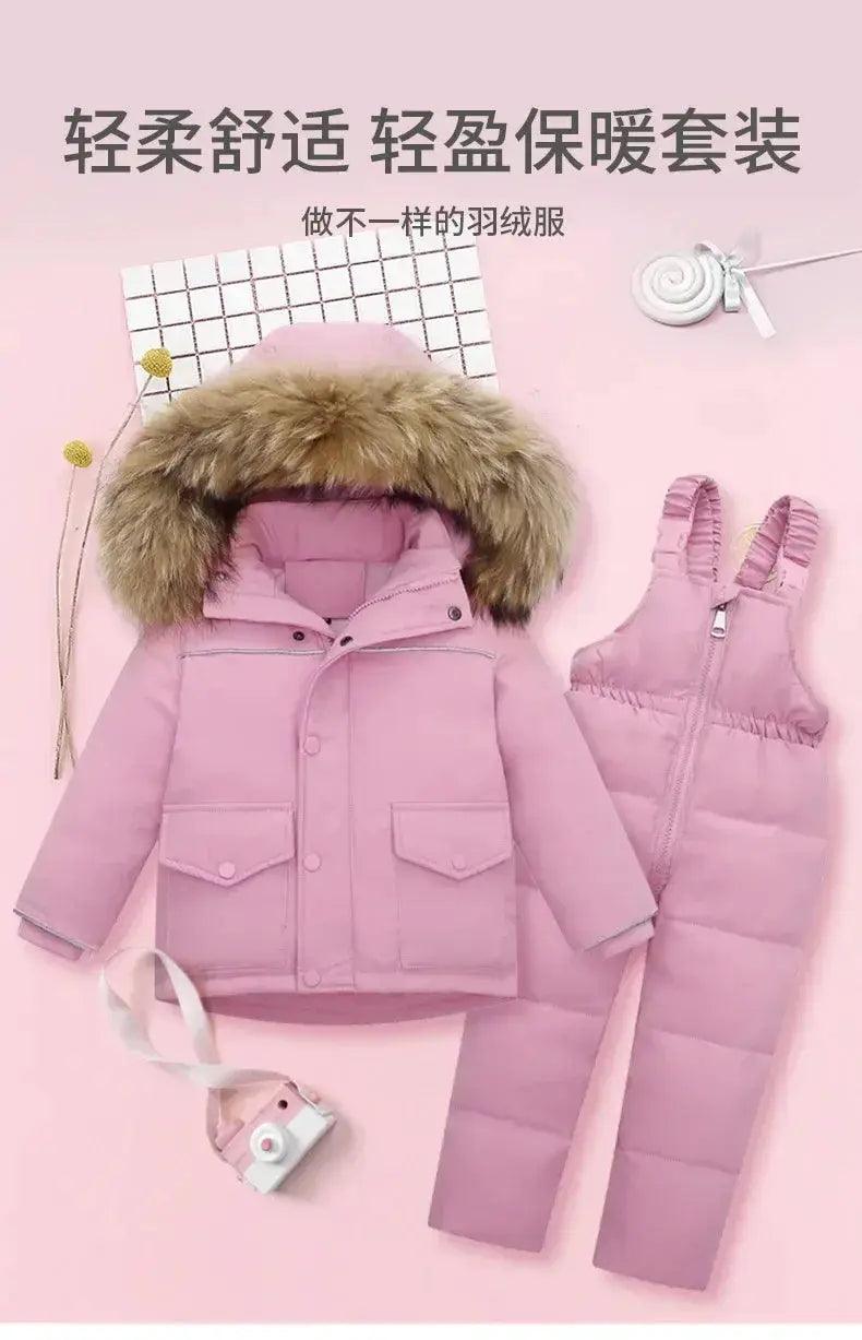  Kids Ski Jacket Set Winter Coat Thickened Two Piece -  ToylandEU™