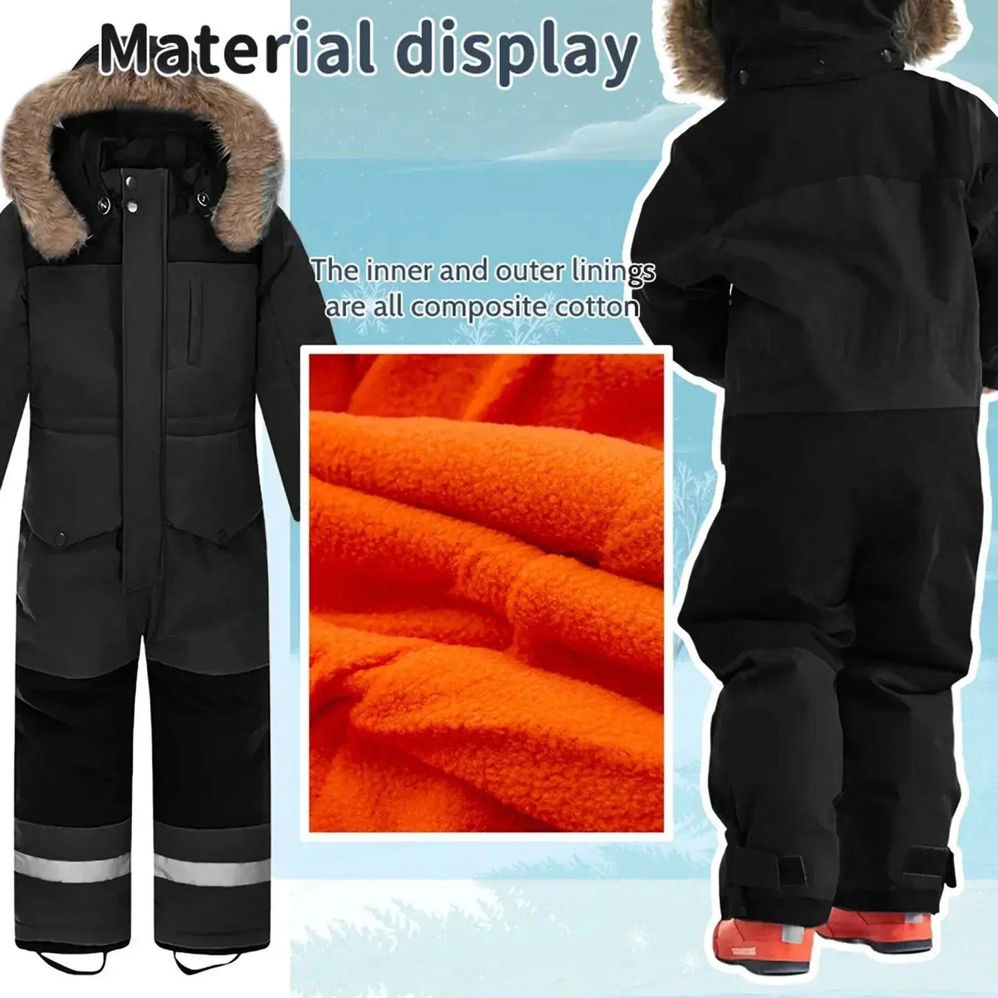  Kids Ski Jumpsuit Windproof Warm Snow Gear -  ToylandEU™