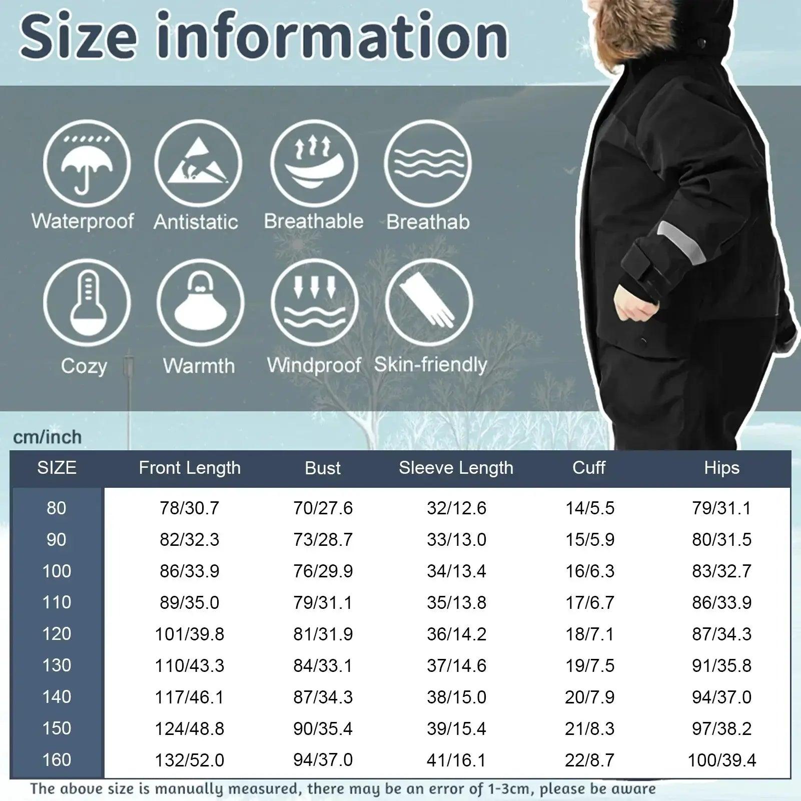  Kids Ski Jumpsuit Windproof Warm Snow Gear -  ToylandEU™