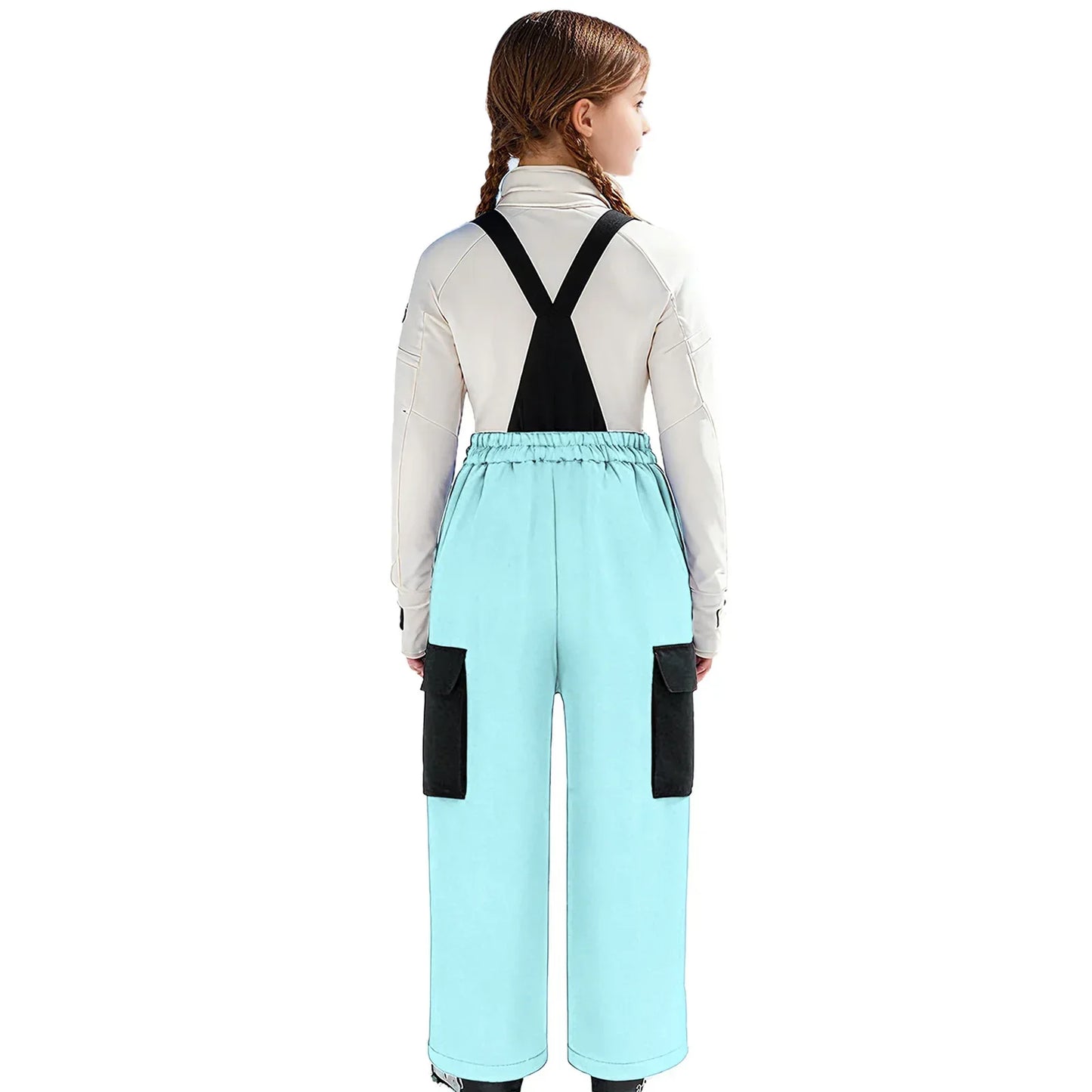 Kids Ski Overalls Water Resistant Snowsuit With Pockets - ToylandEU