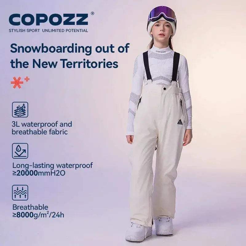 Kids Ski Pants All In One Windproof Waterproof Overalls - ToylandEU