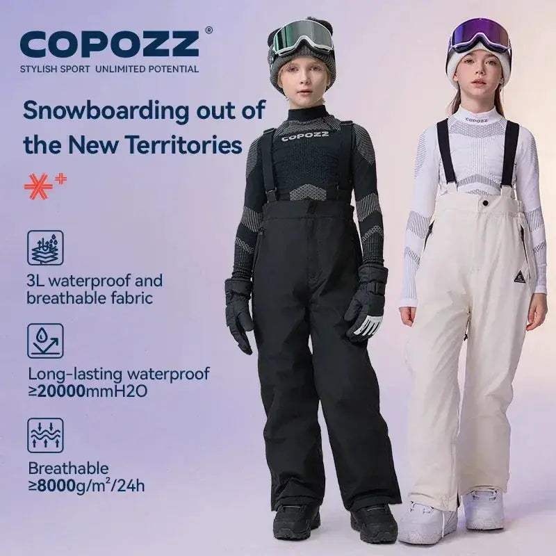 Kids Ski Pants All In One Windproof Waterproof Overalls - ToylandEU