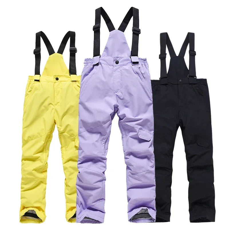Kids Ski Pants Waterproof Warm Bibs For Winter Snowboarding - ToylandEU