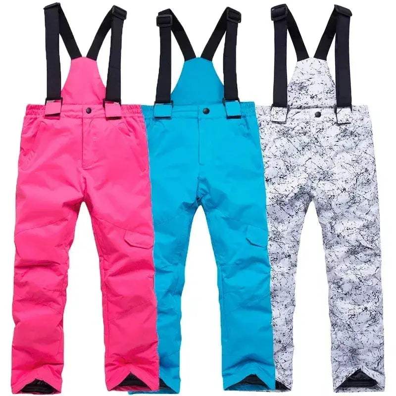 Kids Ski Pants Waterproof Windproof Snowboard Bibs Warm Breathable - ToylandEU