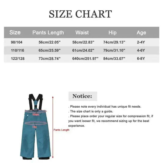  Kids Ski Pants Waterproof Windproof Warm Durable -  ToylandEU™