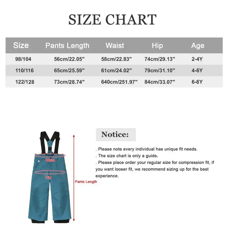 Kids Ski Pants Waterproof Windproof Warm Winter Outdoor - ToylandEU