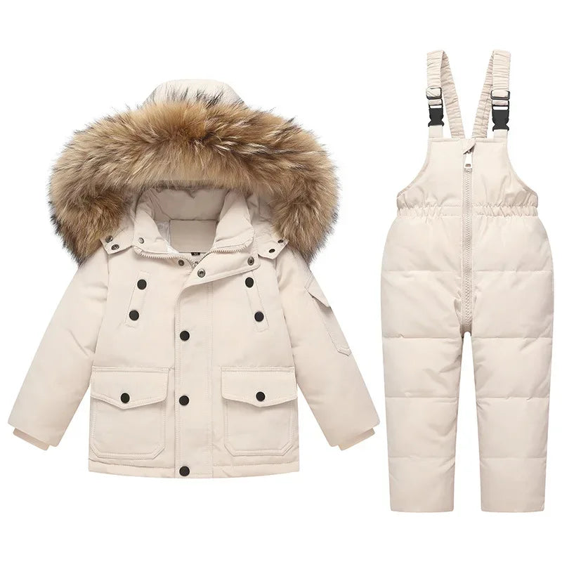 Kids Ski Suit Set Thickened Warm Two Piece Winter Gear - ToylandEU