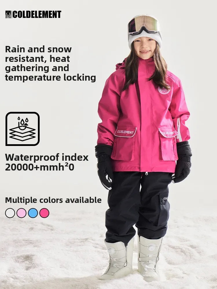 Kids Ski Suit Set Warm Windproof For Winter Adventures - ToylandEU