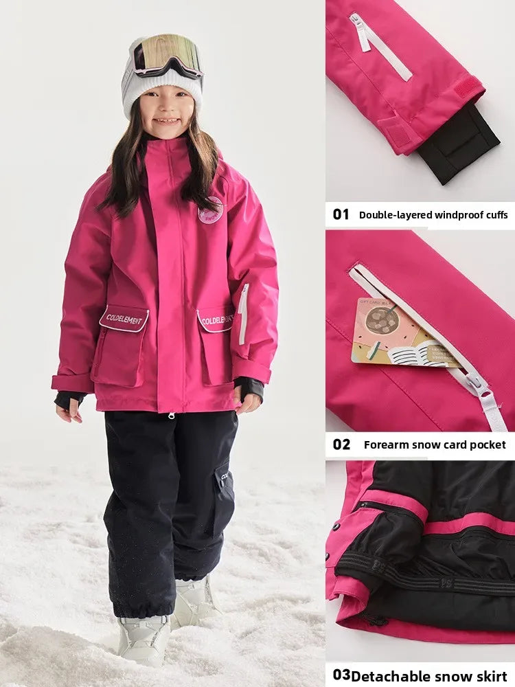 Kids Ski Suit Set Warm Windproof For Winter Adventures - ToylandEU