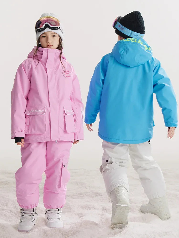Kids Ski Suit Set Warm Windproof For Winter Adventures - ToylandEU