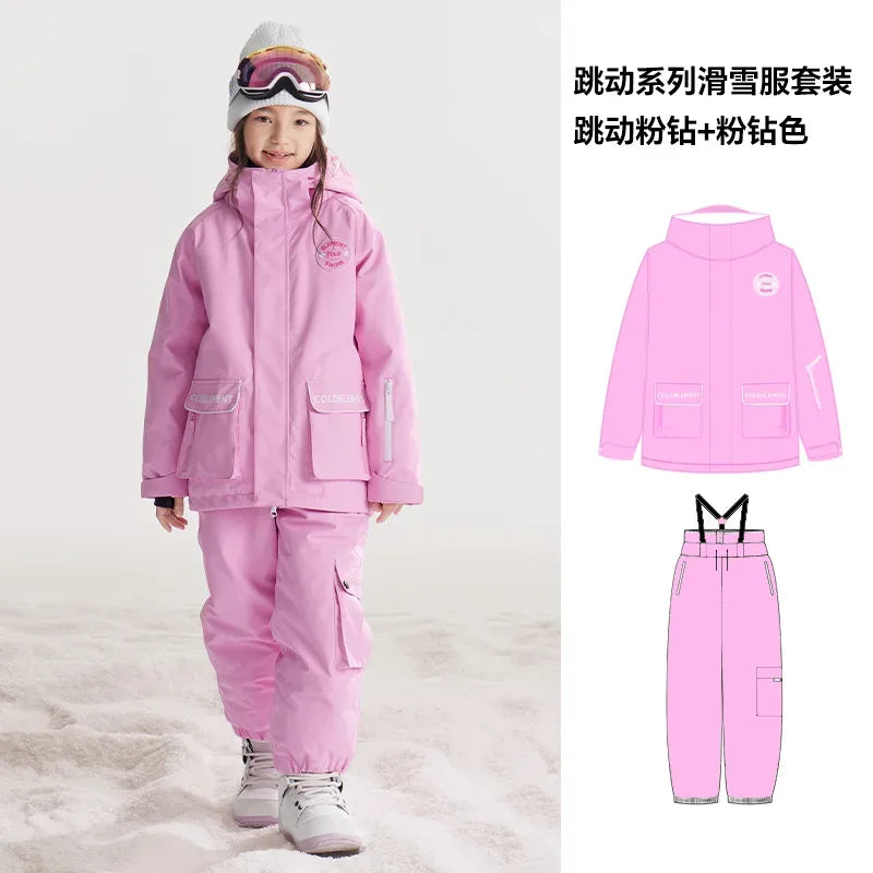 Kids Ski Suit Set Warm Windproof For Winter Adventures - ToylandEU