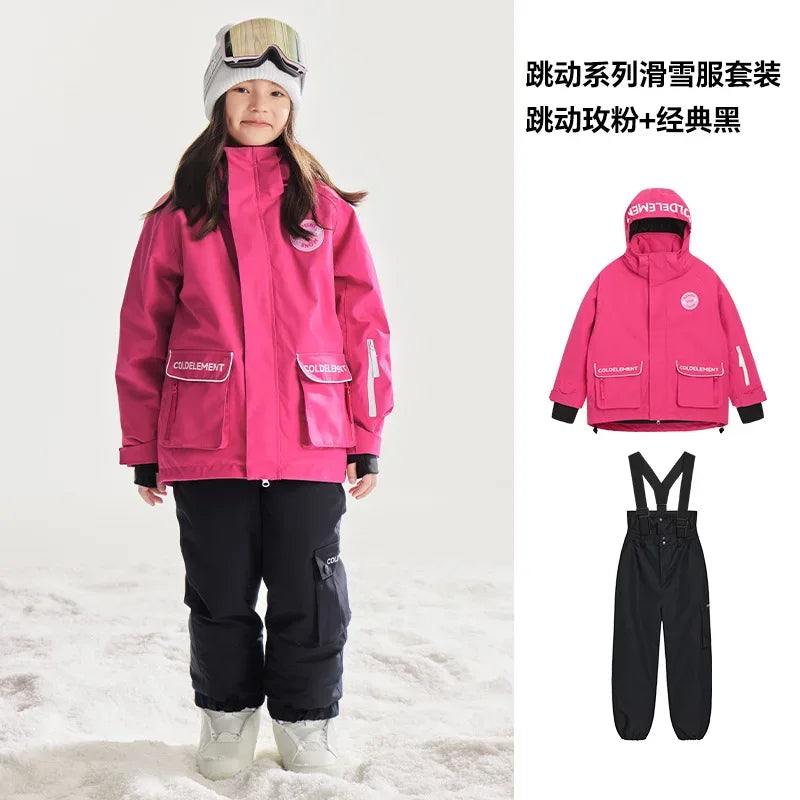 Kids Ski Suit Set Warm Windproof For Winter Adventures - ToylandEU