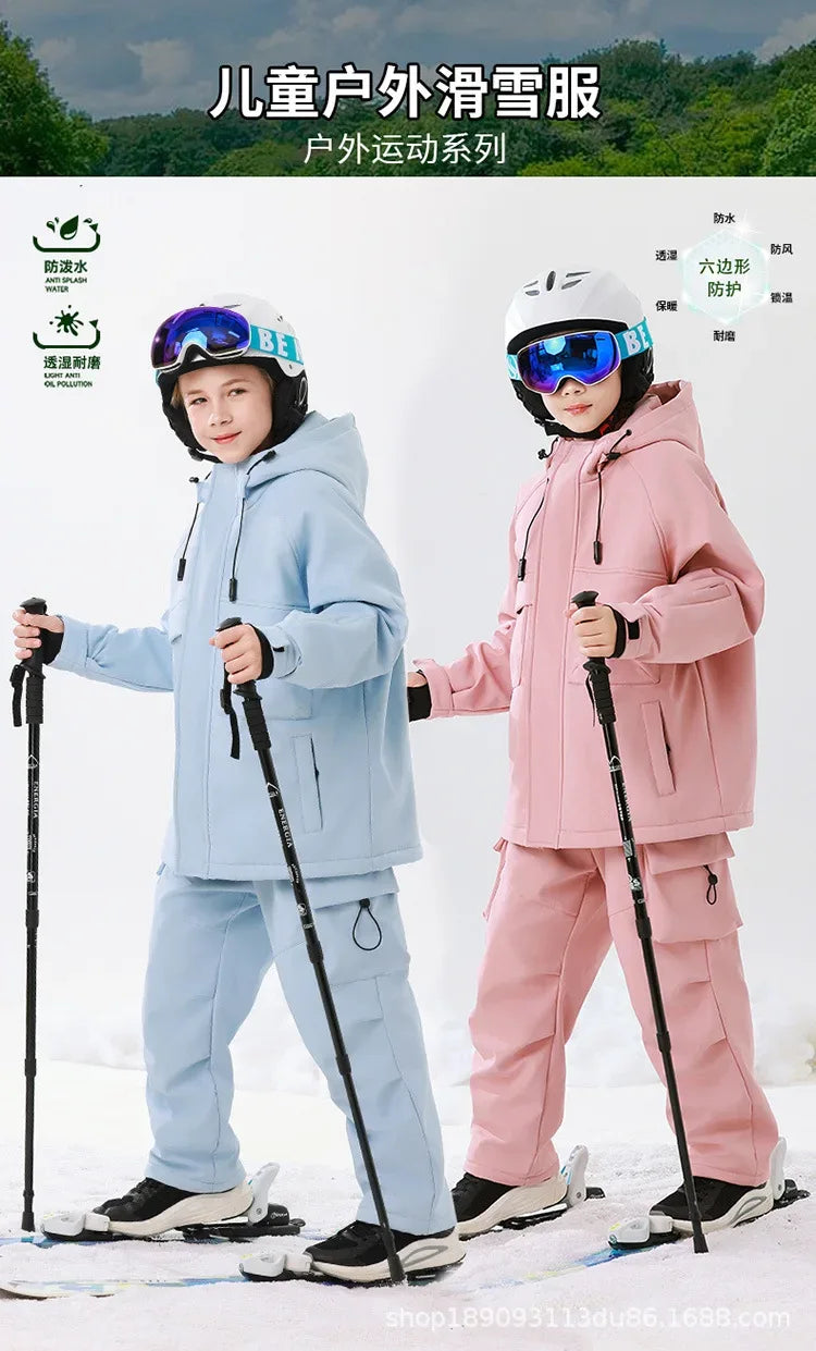 Kids Ski Suit Set Waterproof Warm Windproof Insulated Winter - ToylandEU