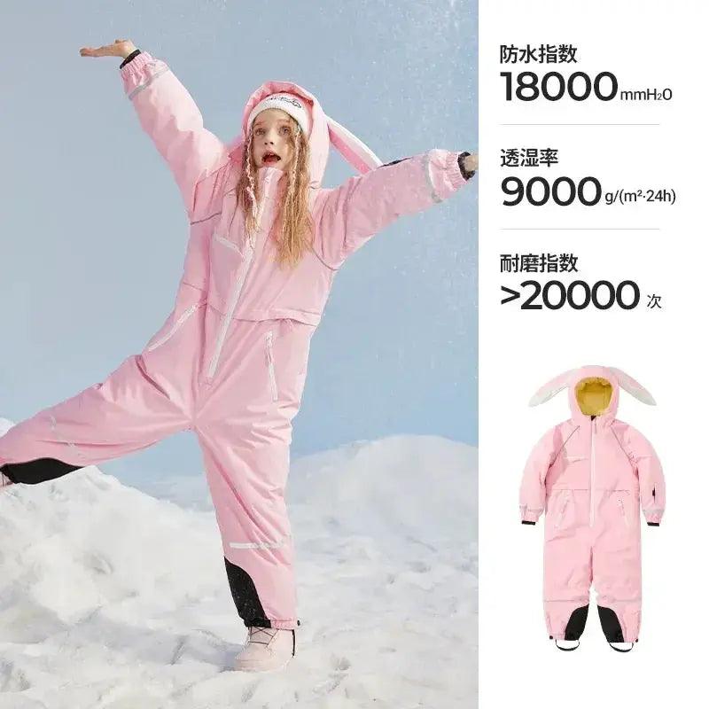 Kids Ski Suit Waterproof Warm Insulated One Piece Gear -  ToylandEU™