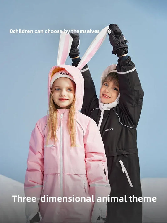 Kids Ski Suit Waterproof Warm Insulated One Piece Snow Gear - ToylandEU