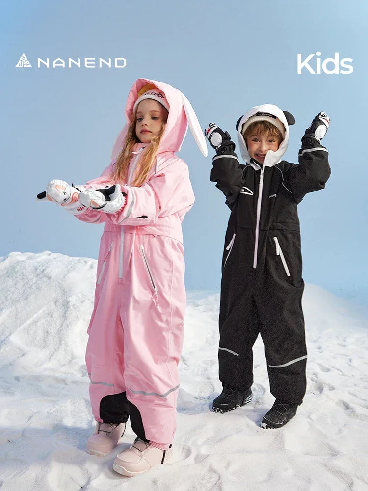 Kids Ski Suit Waterproof Warm Insulated One Piece Snow Gear - ToylandEU