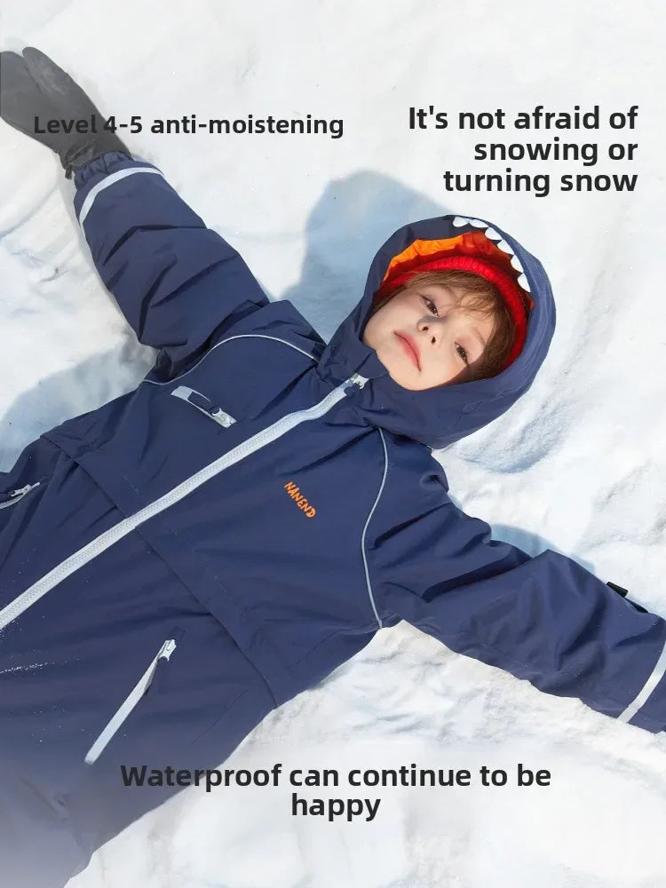 Kids Ski Suit Waterproof Warm Insulated One Piece Snow Gear - ToylandEU