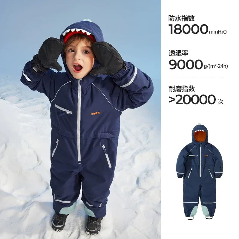 Kids Ski Suit Waterproof Warm Insulated One Piece Snow Gear - ToylandEU