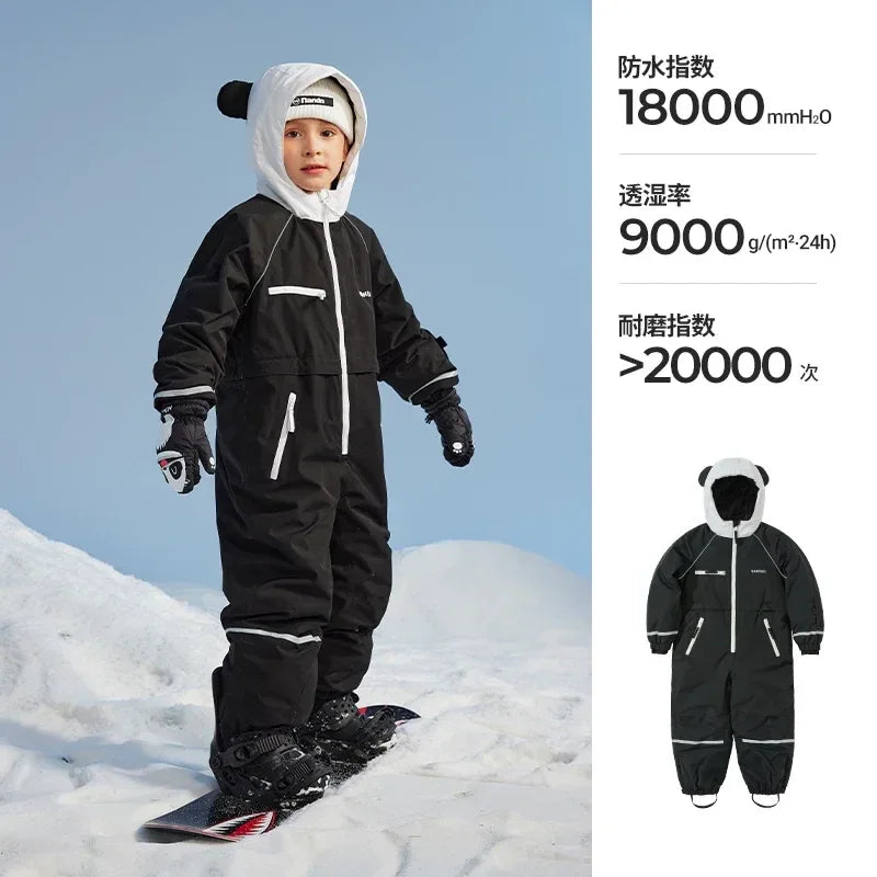 Kids Ski Suit Waterproof Warm Insulated One Piece Snow Gear - ToylandEU