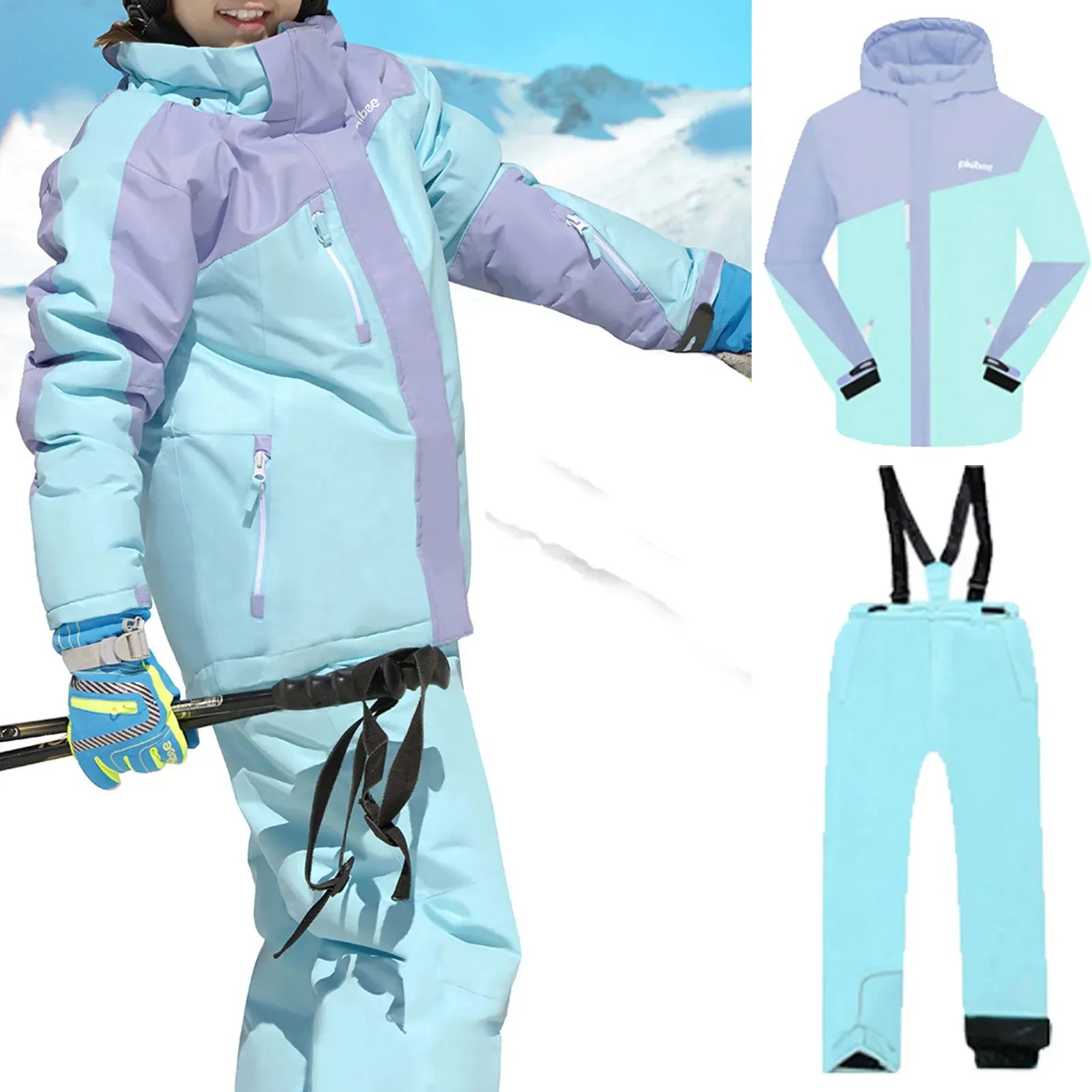 Kids Ski Suit Waterproof Warm Snow Gear For Winter - ToylandEU