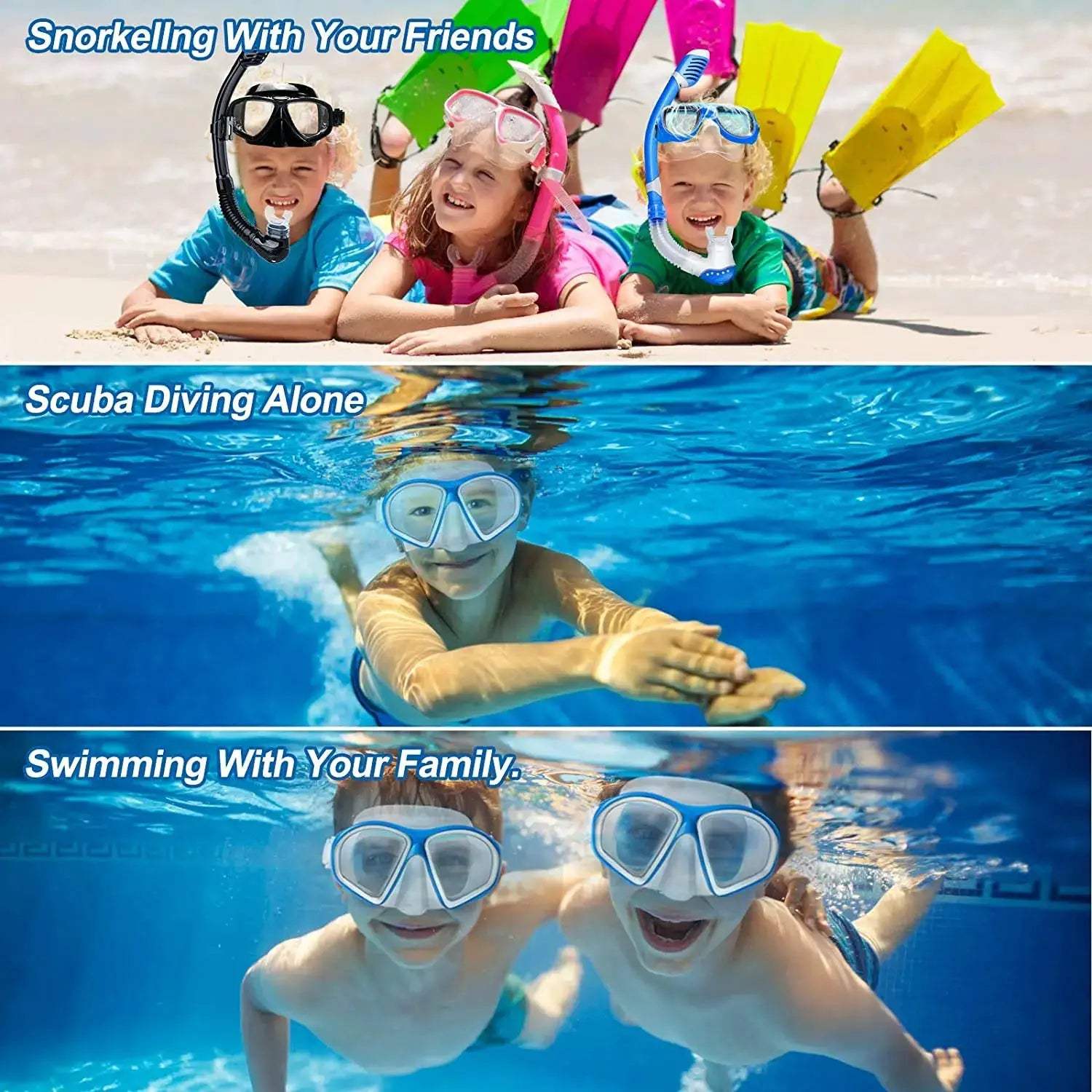  Kids Snorkel Set Dry Tube Silicone Mask For Kids -  ToylandEU™