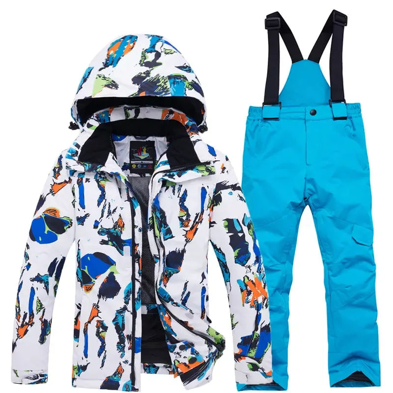 Kids Snow Suit Waterproof Windproof Winter Ski Outfit - ToylandEU
