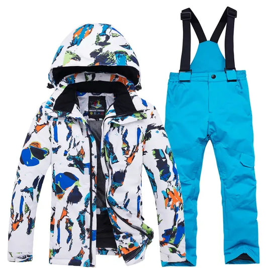 Kids Snow Suit Waterproof Windproof Winter Ski Outfit - ToylandEU