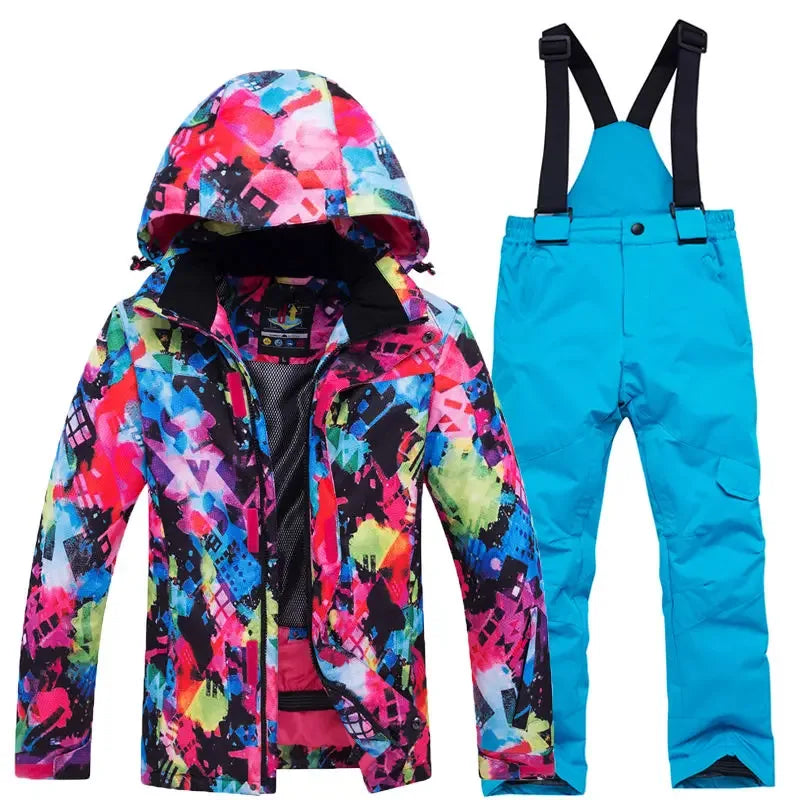 Kids Snow Suit Waterproof Windproof Winter Ski Outfit - ToylandEU