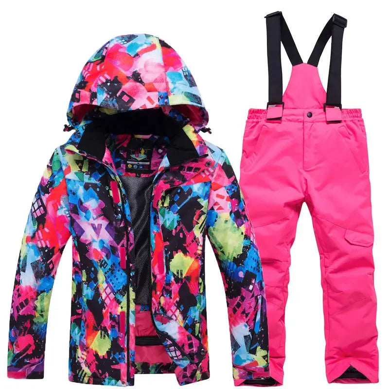 Kids Snow Suit Waterproof Windproof Winter Ski Outfit - ToylandEU
