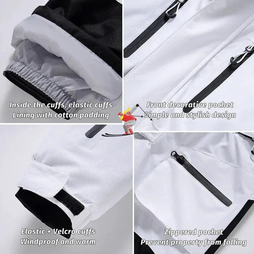  Kids Snowboarding Suit One Piece Hooded Warm Skiwear -  ToylandEU™