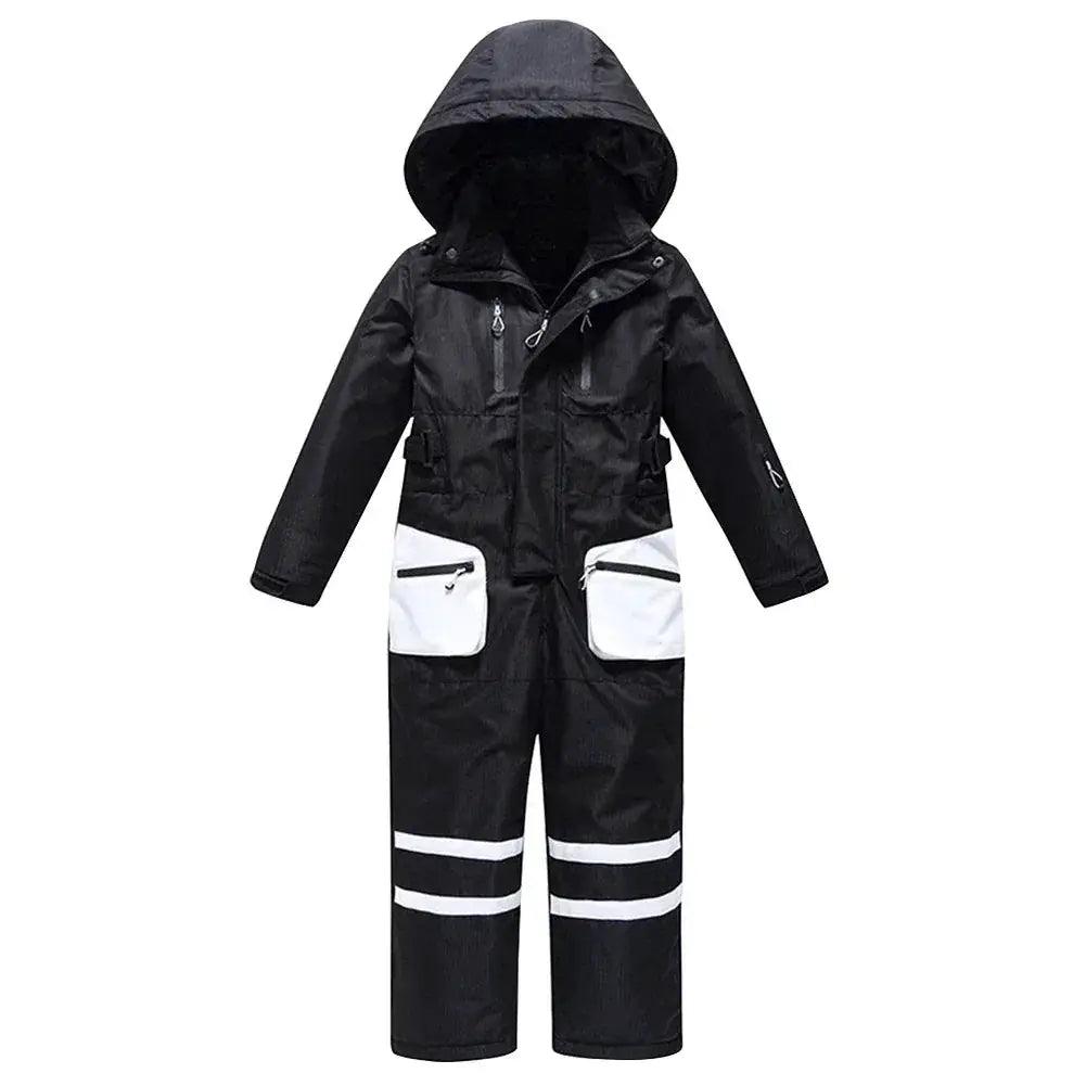  Kids Snowboarding Suit One Piece Hooded Warm Skiwear -  ToylandEU™