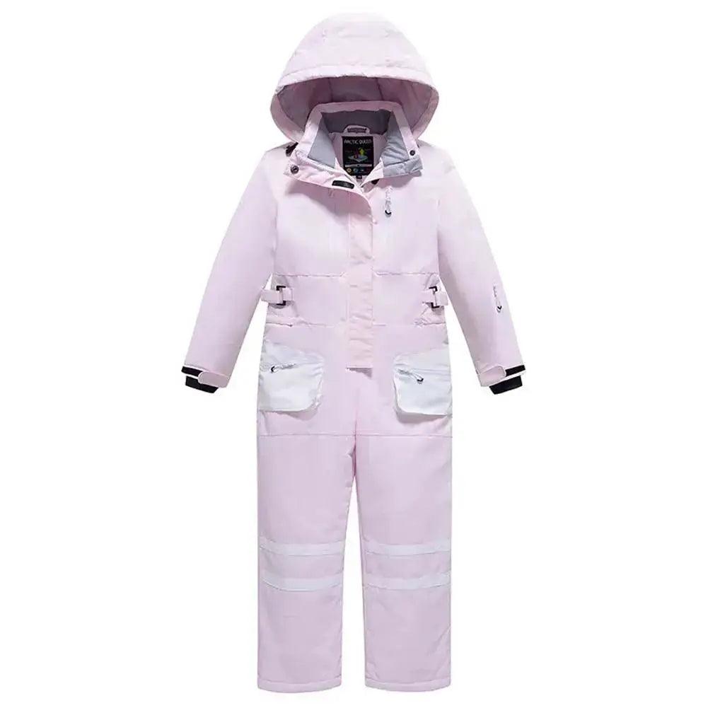  Kids Snowboarding Suit One Piece Hooded Warm Skiwear -  ToylandEU™